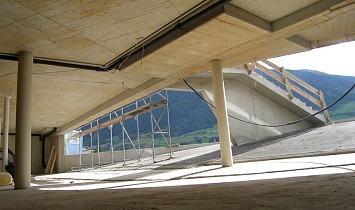 View from the garage of the Design complex