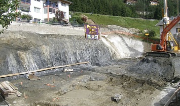 Excavation work at Pfarrangerweg 19 is complete