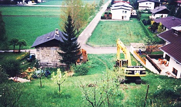 Der Bagger fährt auf am "Roanlen" im Mai 1995