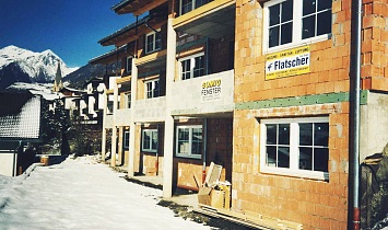 The shell of the building is complete - view to the church in Matrei